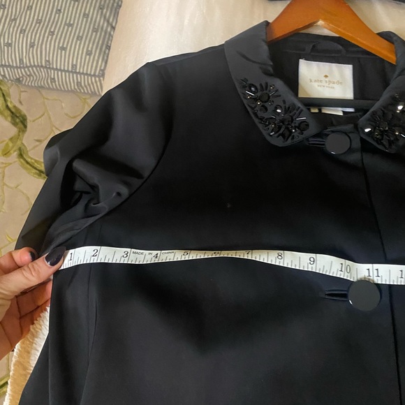 KATE SPADE New York BEADED CRYSTAL COLLAR COAT - Picture 12 of 14